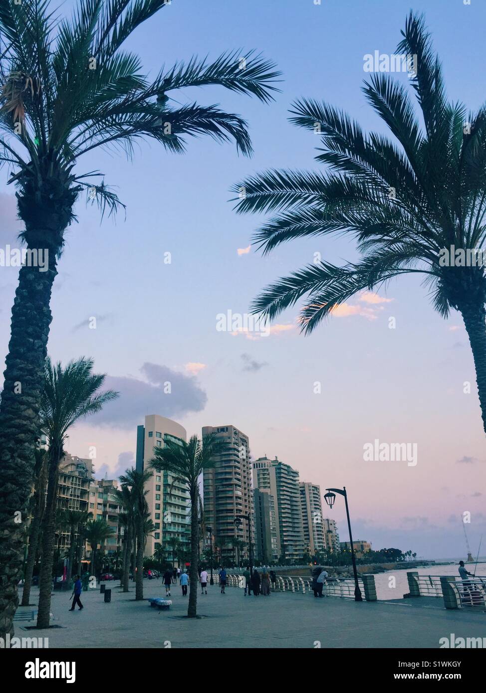 City on the beach - Smartphone Captured Stock Image