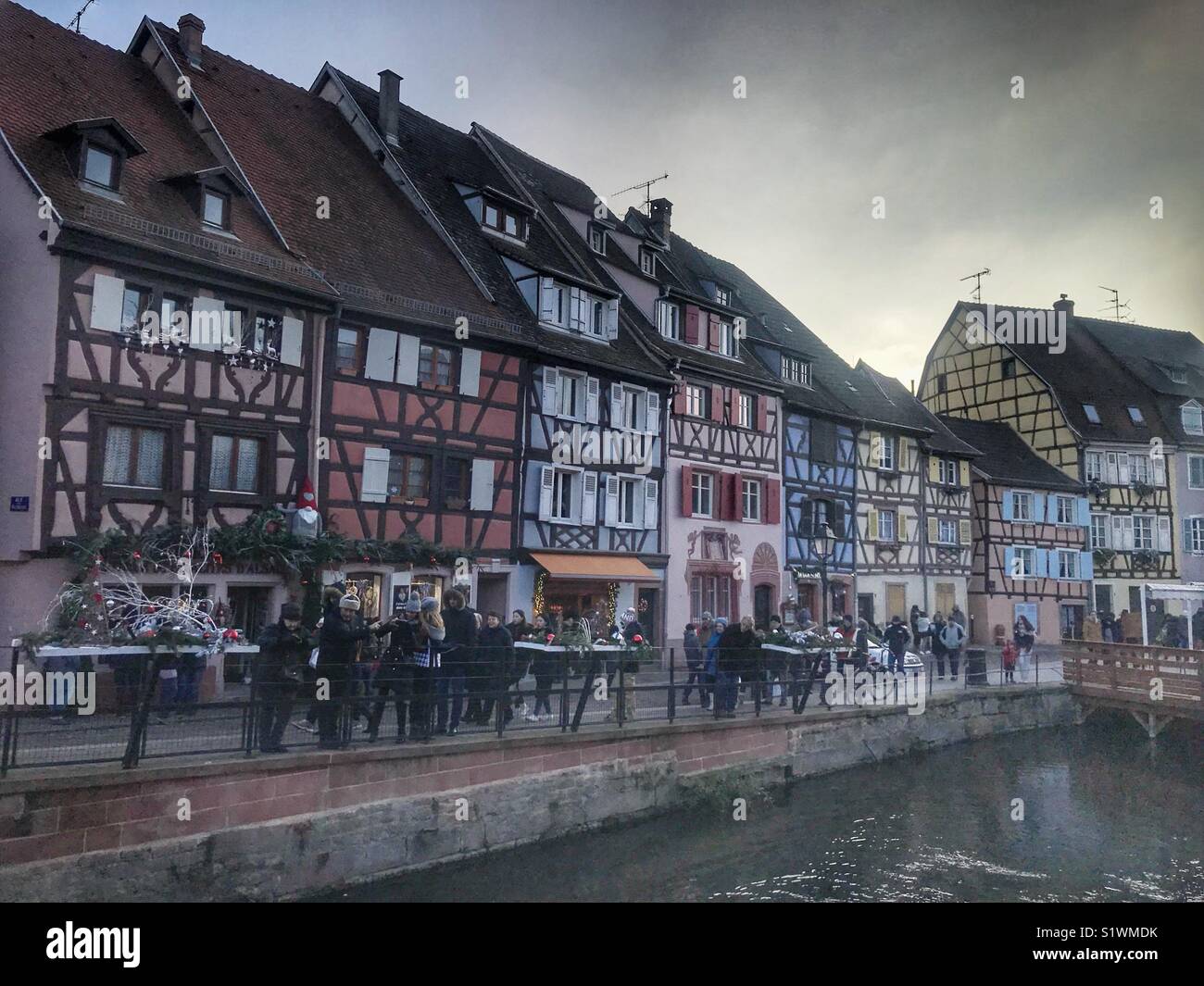 Colmar Winter Christmas time - Smartphone Captured Stock Image