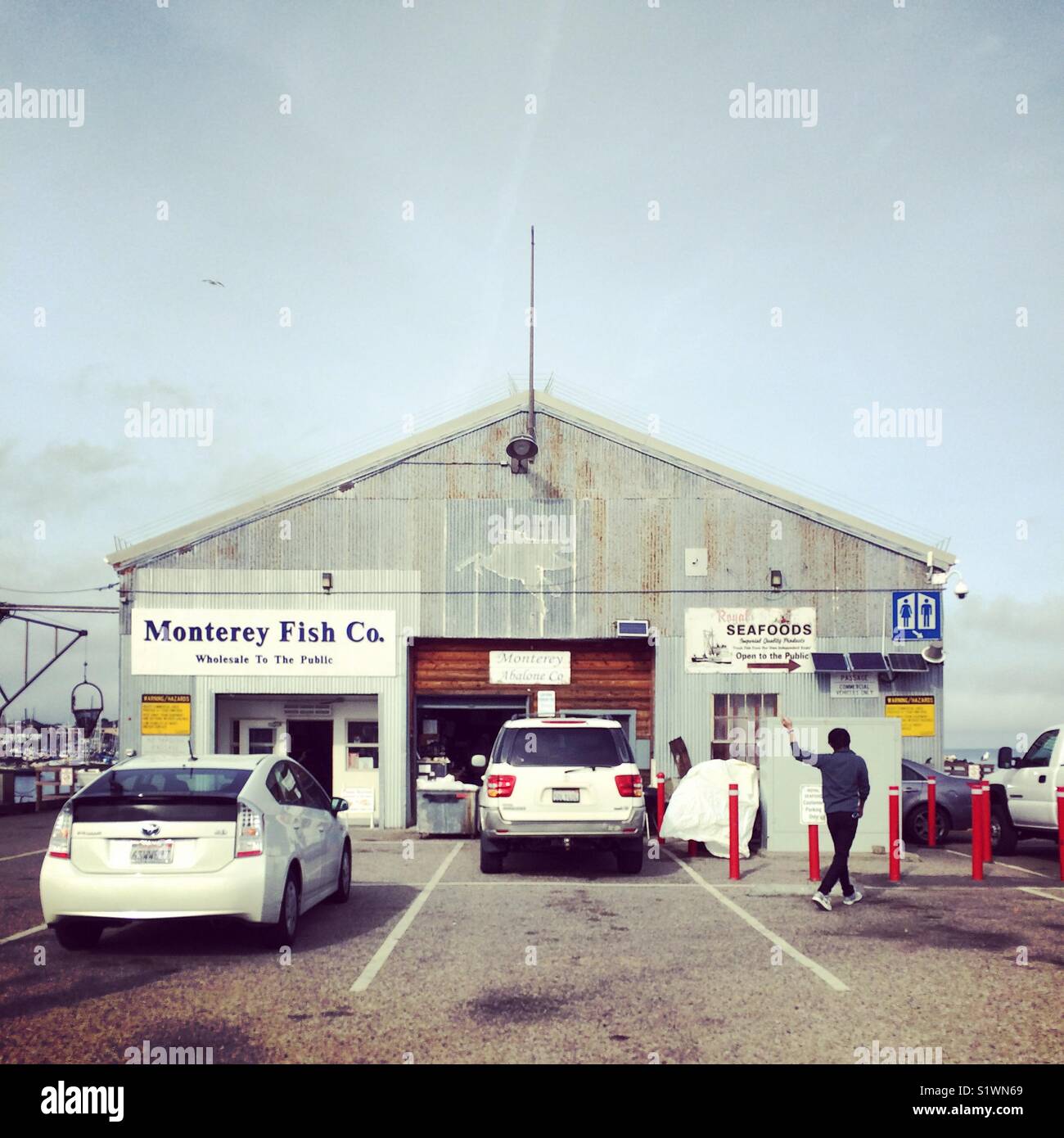 On Monterey Municipal Wharf 2, Monterey, California - Smartphone Captured Stock Image