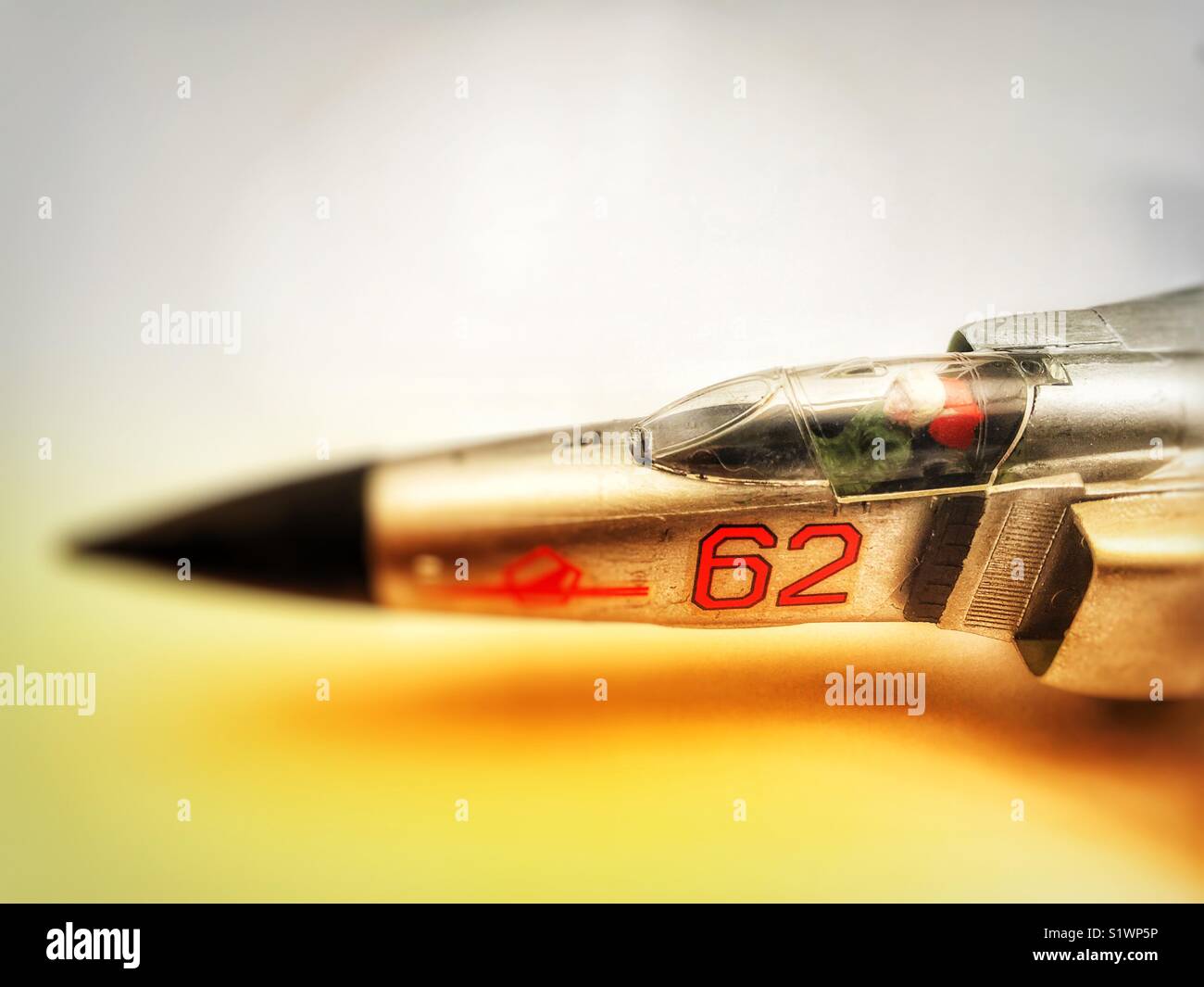 Hasegawa Mig23S 1/72 scale model aircraft - Smartphone Captured Stock Image