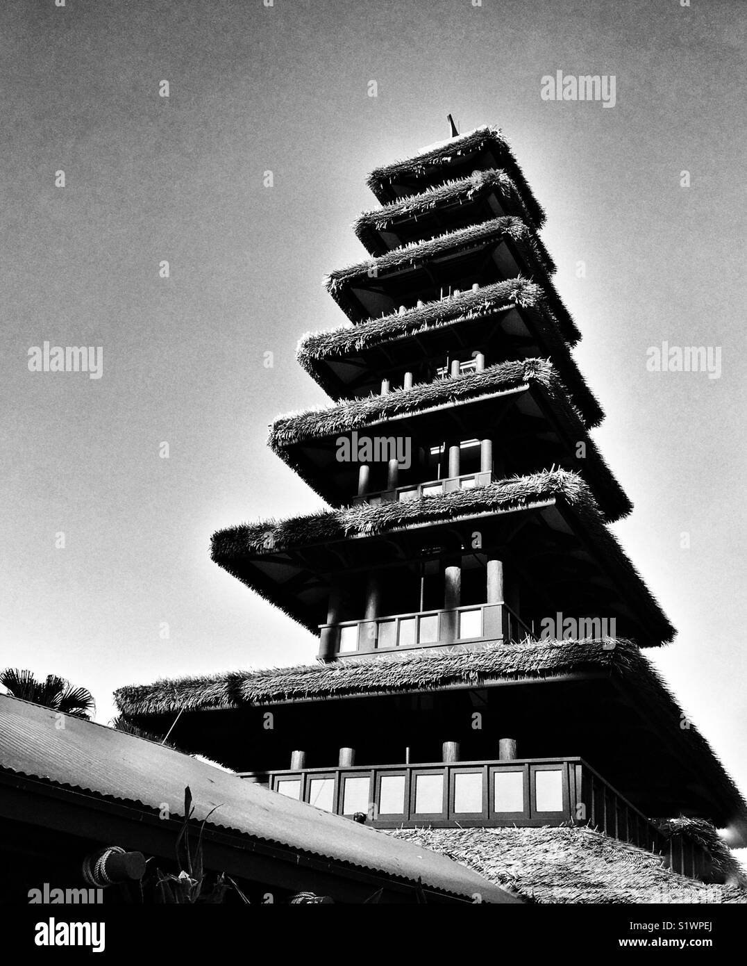 Pagoda in the early evening sun - Smartphone Captured Stock Image