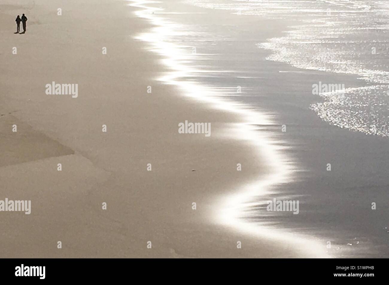 Walking on the beach, Guincho, Portugal, January 2017. - Smartphone Captured Stock Image