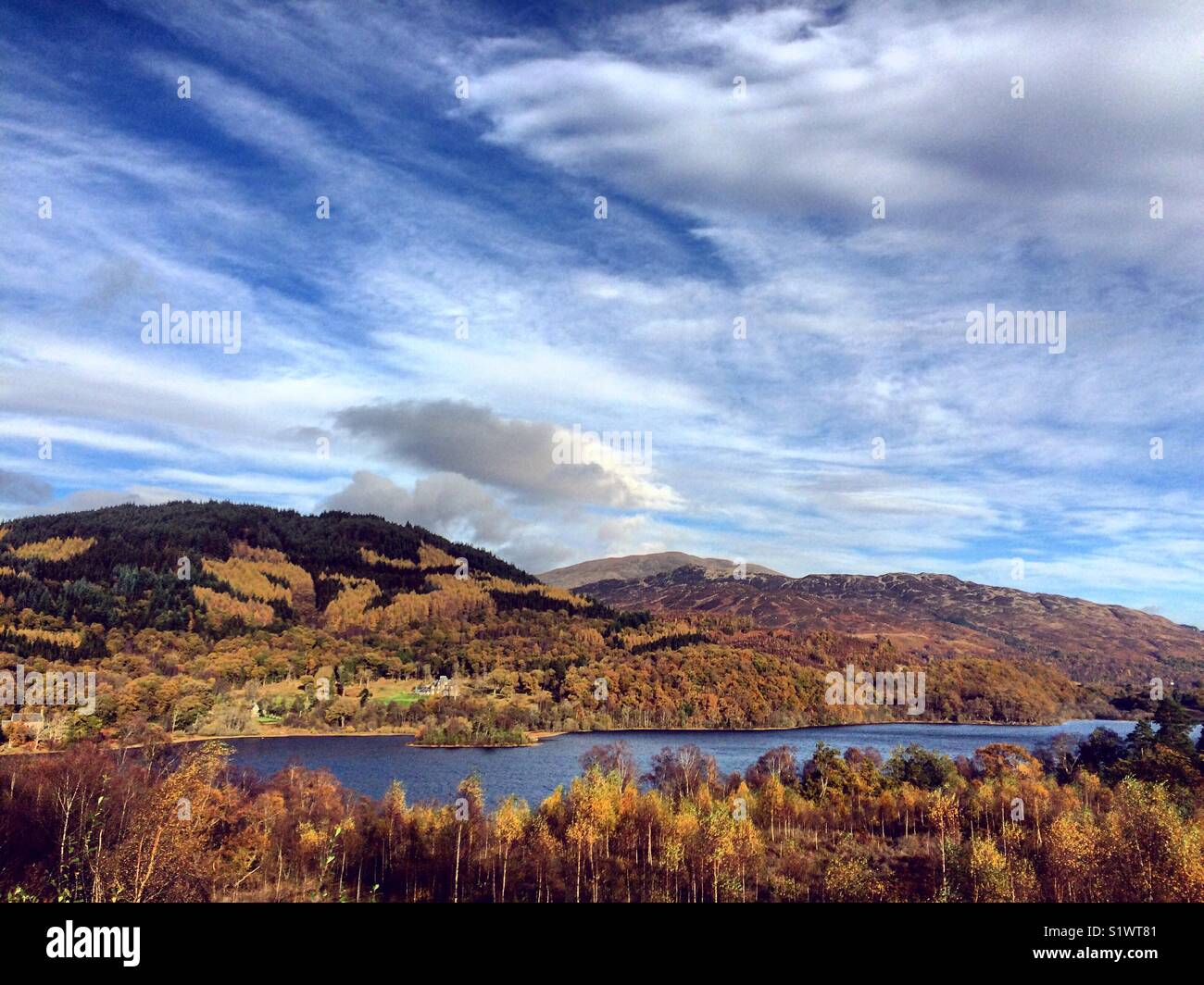 Autumn in the Trossachs, Stirlingshire, Scotland Stock Photo