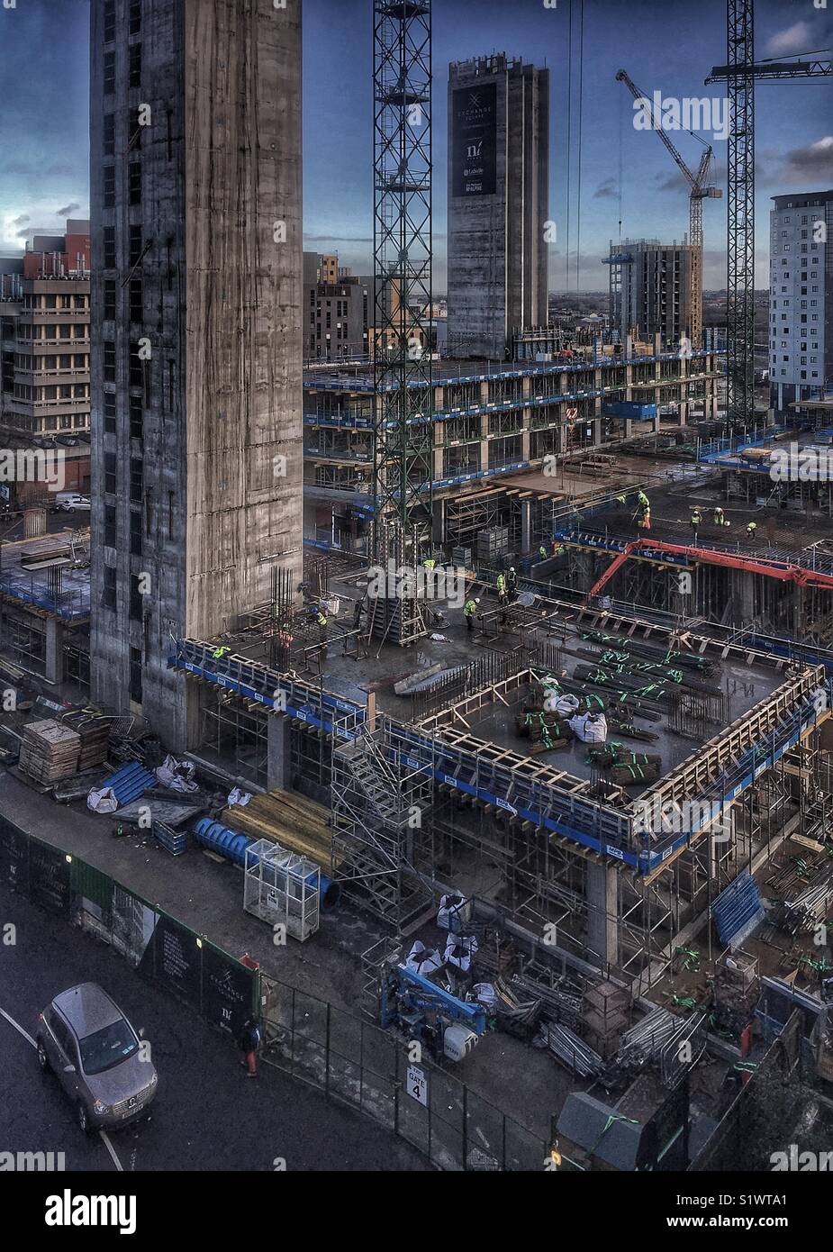 Building site in Birmingham U.K. - Smartphone Captured Stock Image