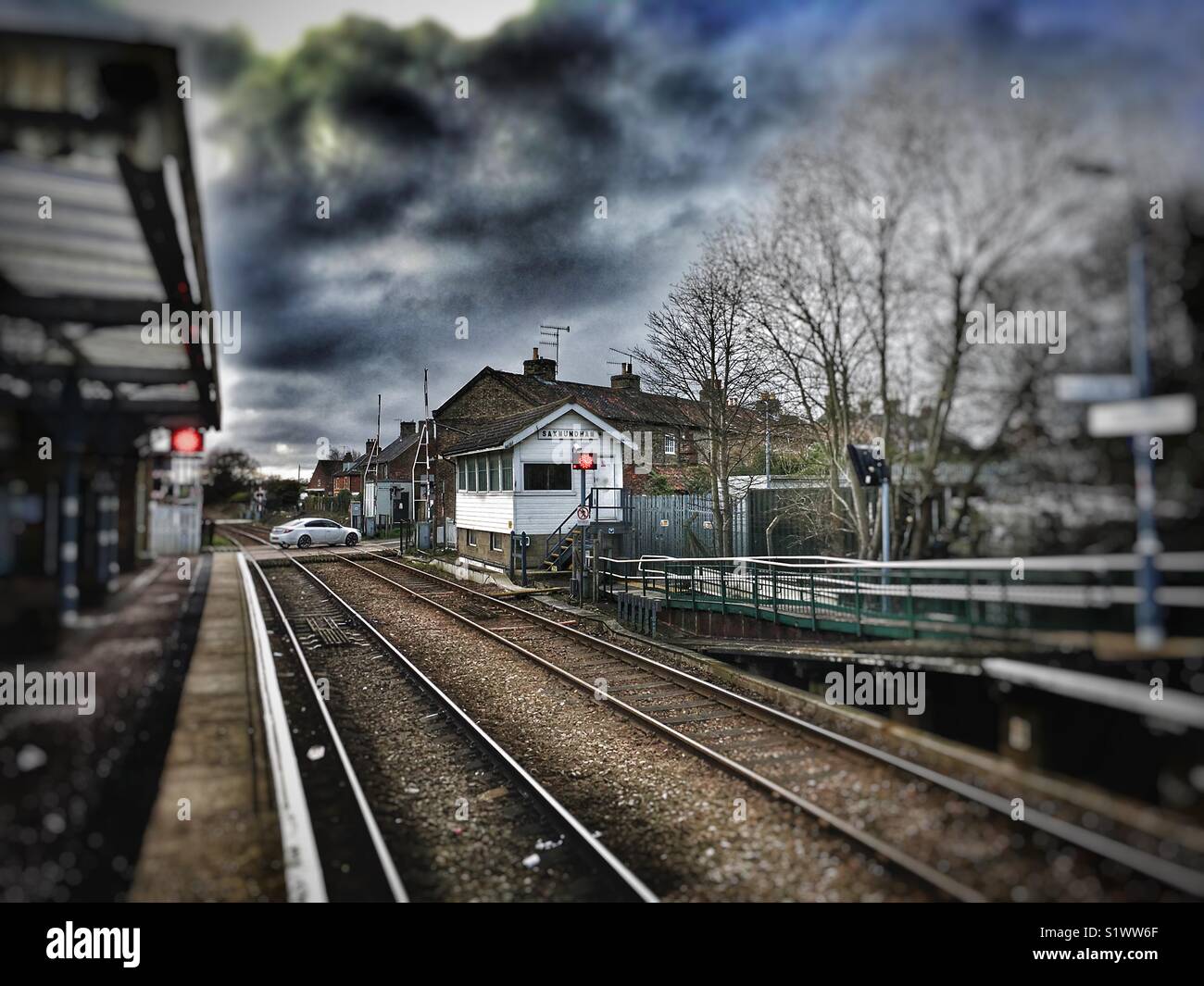 Level crossing - Smartphone Captured Stock Image