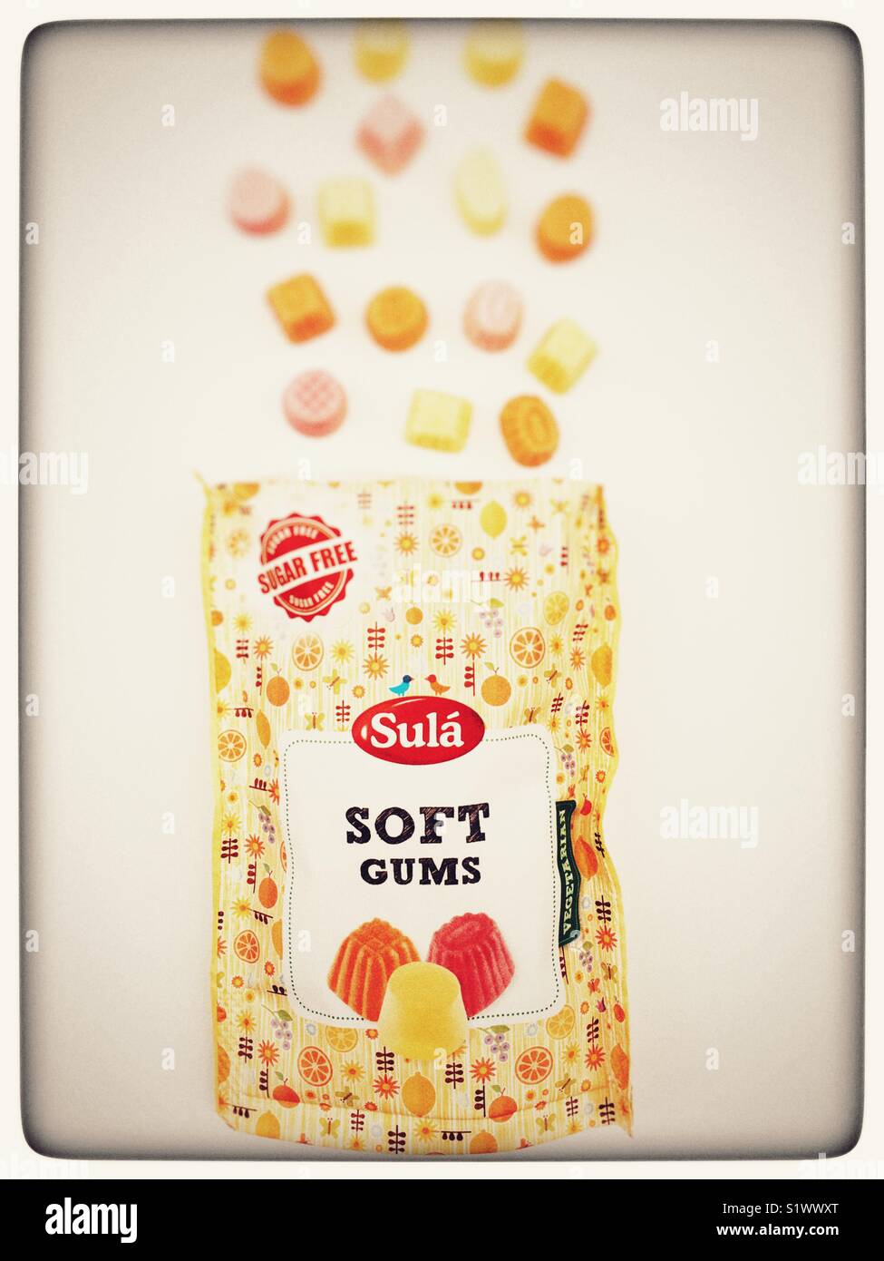 Sula sugar free soft gums - Smartphone Captured Stock Image