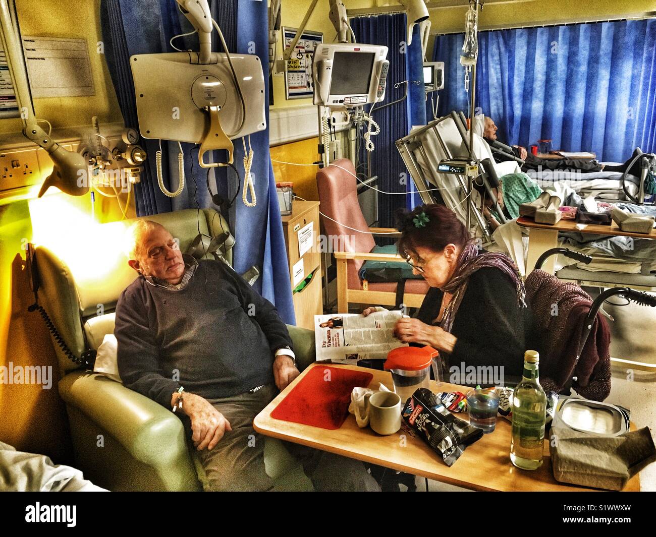 NHS hospital UK - Smartphone Captured Stock Image