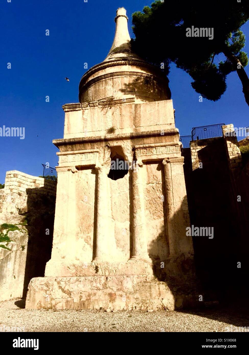 Tomb of Absalom in the Kidron valley in Jerusalem. Stock Photo