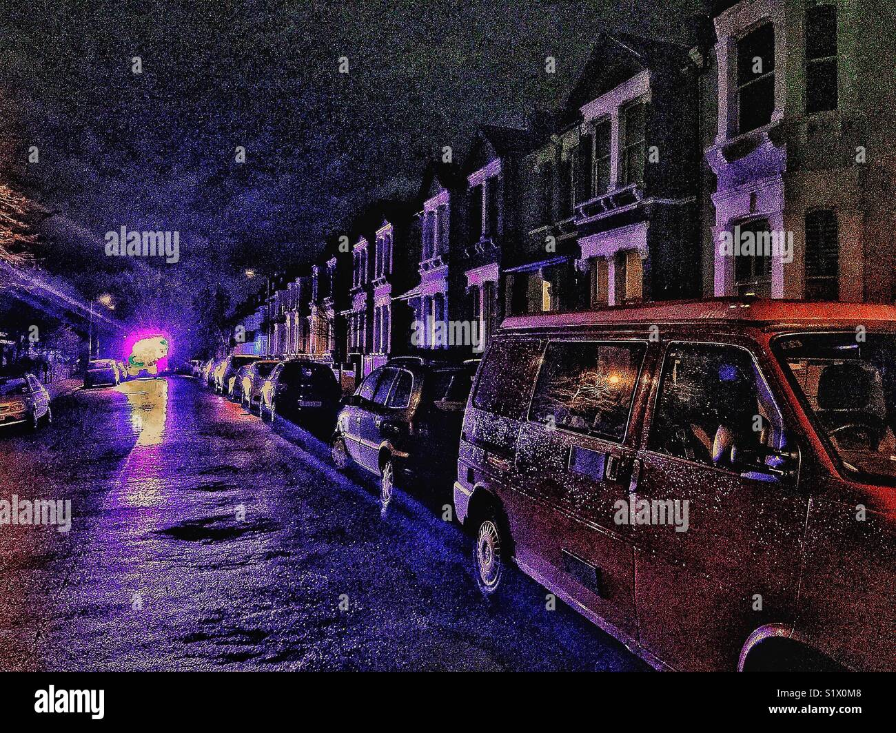 Rainy night in London Stock Photo Alamy