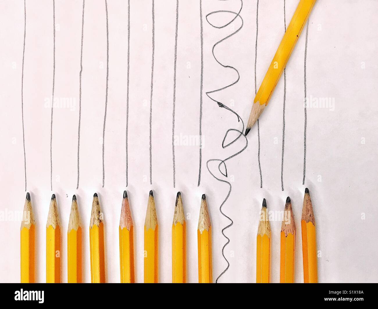 Dare to be different! Find your way! - Smartphone Captured Stock Image