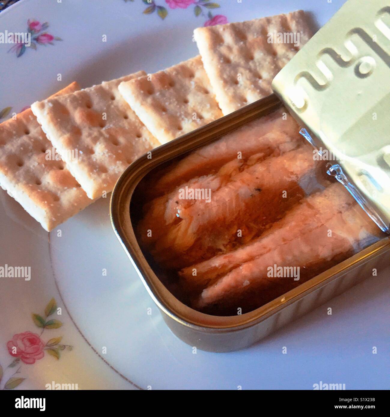 Sardines on Crackers