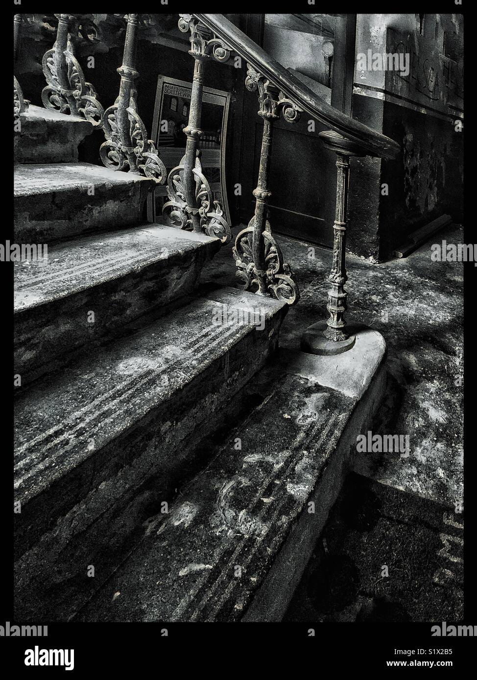 Disused staircase at Peckham Rye train station. - Smartphone Captured Stock Image