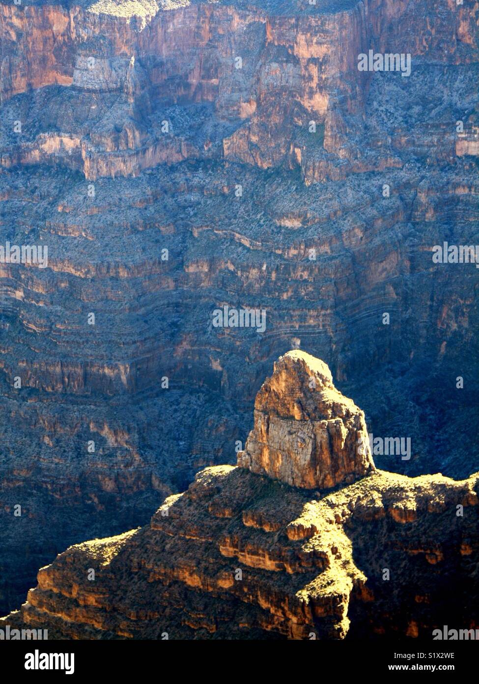 Rock pedestal at Grand Canyon Stock Photo Alamy