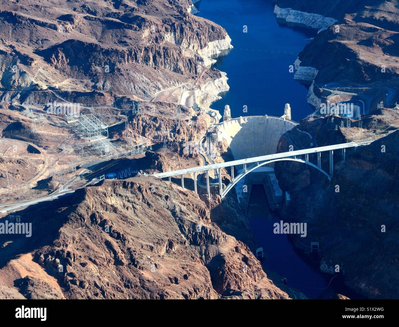Aerial view of Hoover Dam Stock Photo - Alamy