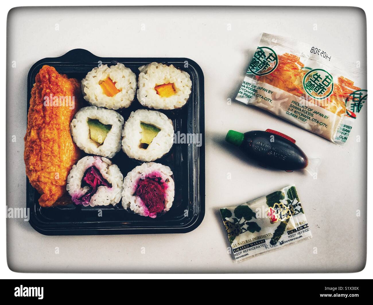 Waitrose Taiko vegetable Sushi - Smartphone Captured Stock Image