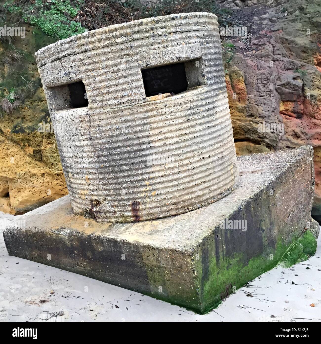 WWII Pill Box Beach Defences Stock Photo Alamy