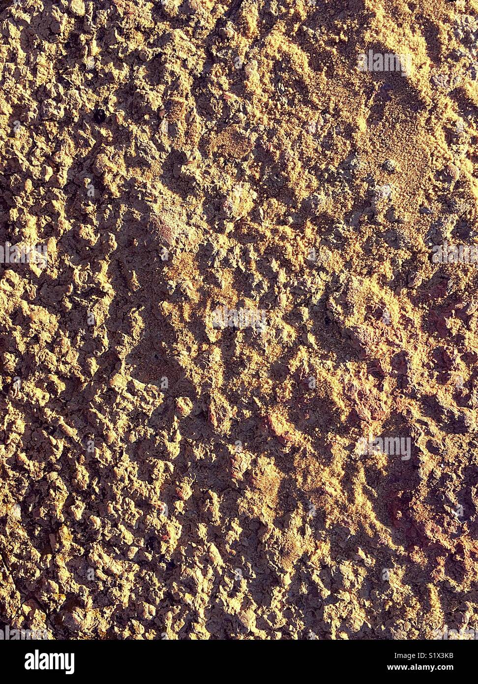 Rough Textured Stone Surface Yellow - Smartphone Captured Stock Image
