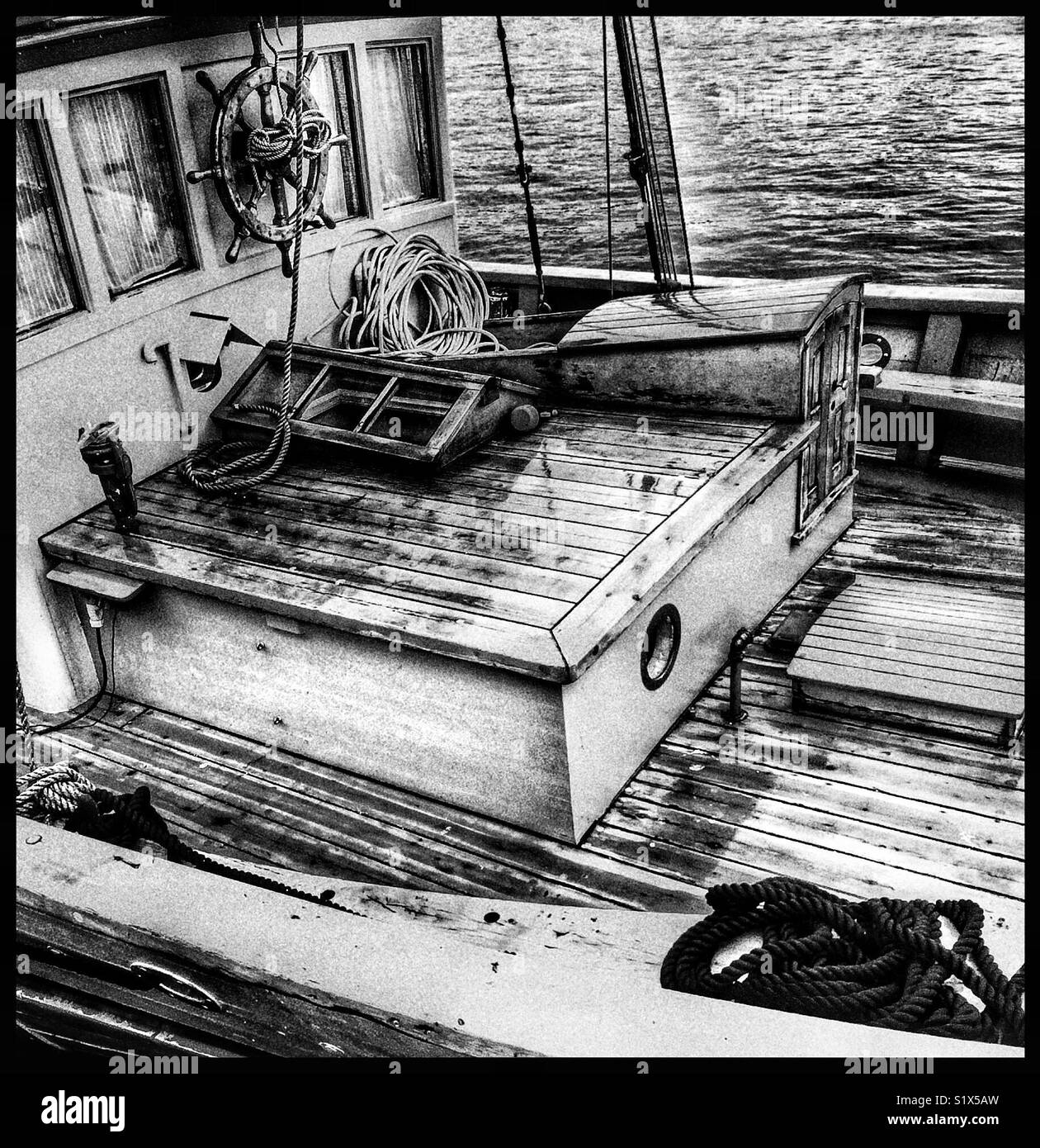 Wooden ships deck - Smartphone Captured Stock Image