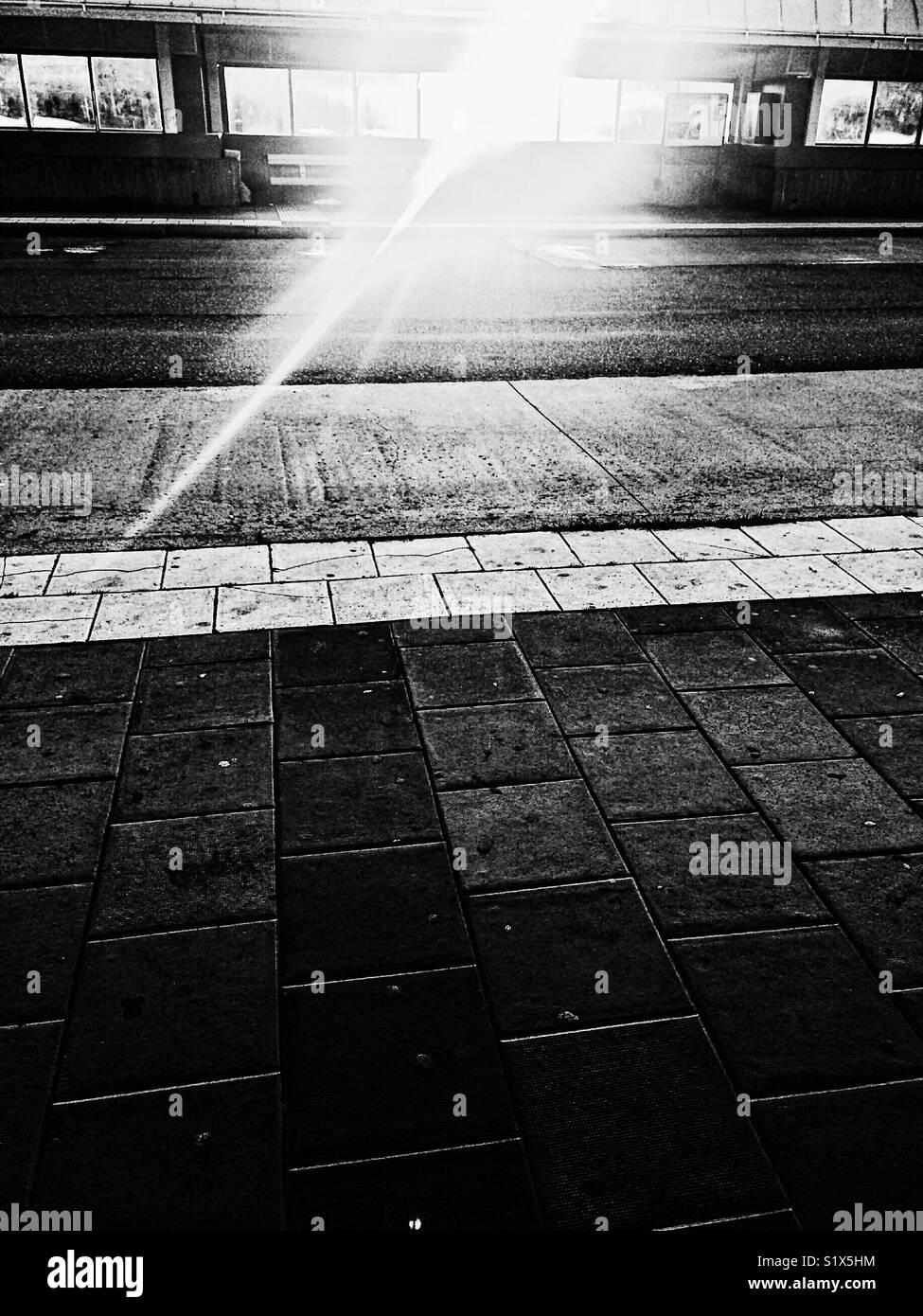 Bus station waiting - Smartphone Captured Stock Image