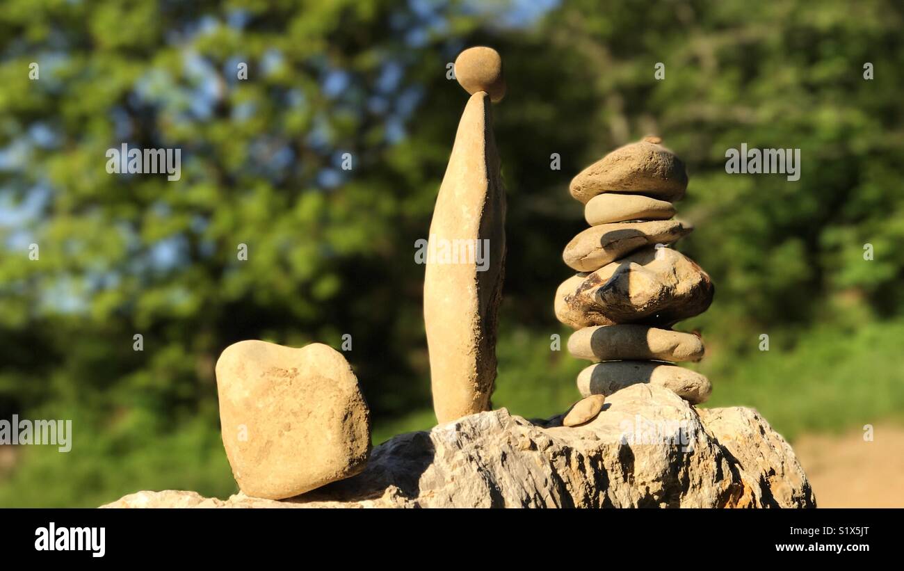 I build some stone sculptures Stock Photo Alamy