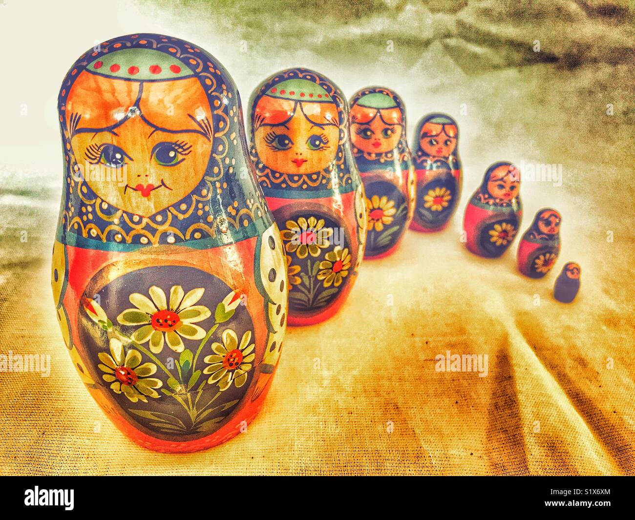 Russian nesting dolls - Smartphone Captured Stock Image