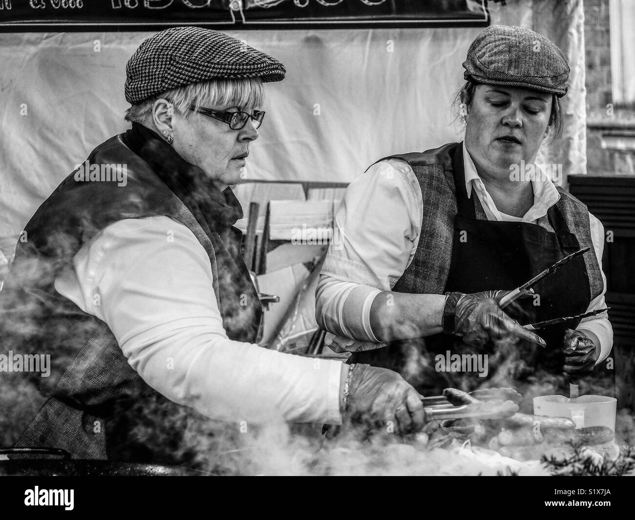 Street food in Worcester town centre Stock Photo Alamy