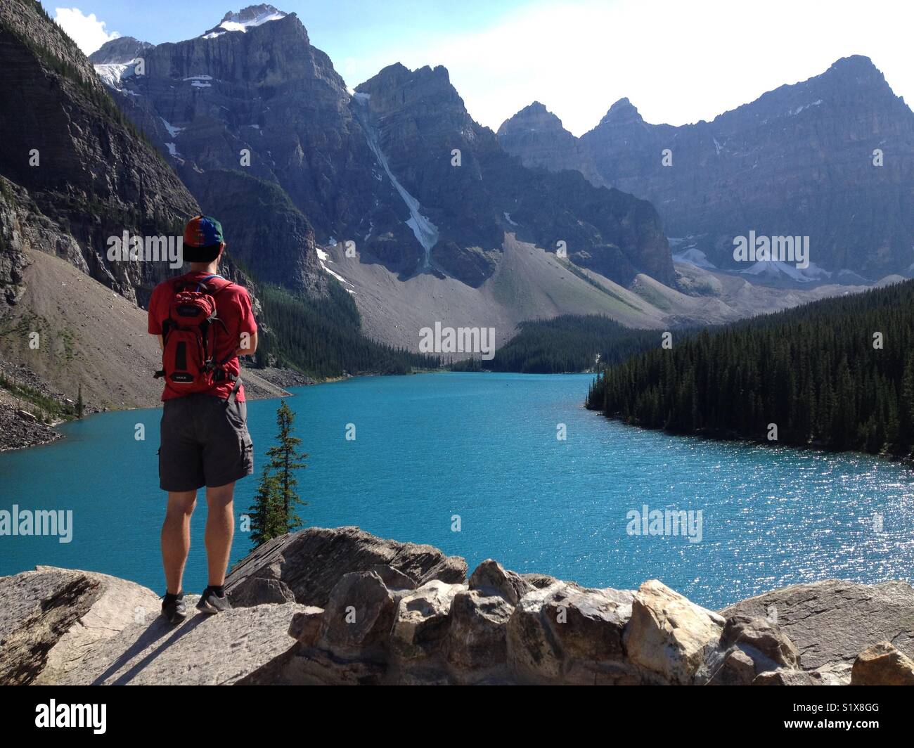 Moraine Lake, Alberta Canada Stock Photo