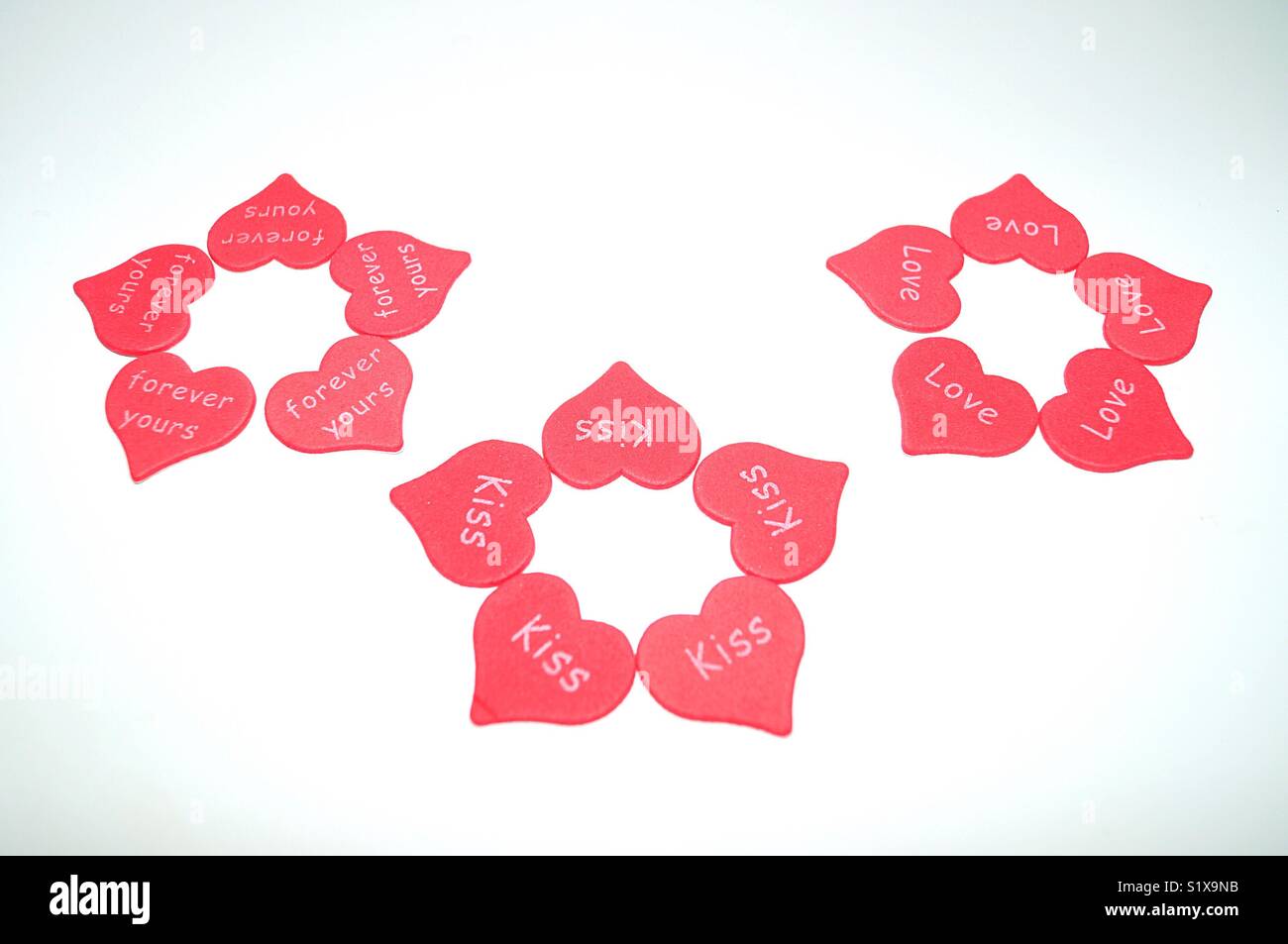 pattern of hearts - Smartphone Captured Stock Image