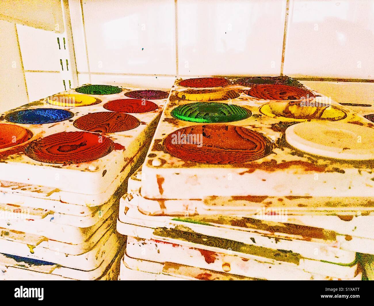 Paintboxes - Smartphone Captured Stock Image
