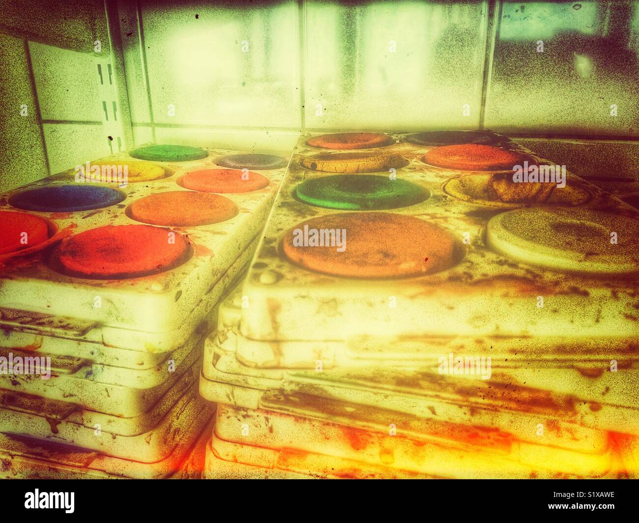 Paintboxes - Smartphone Captured Stock Image
