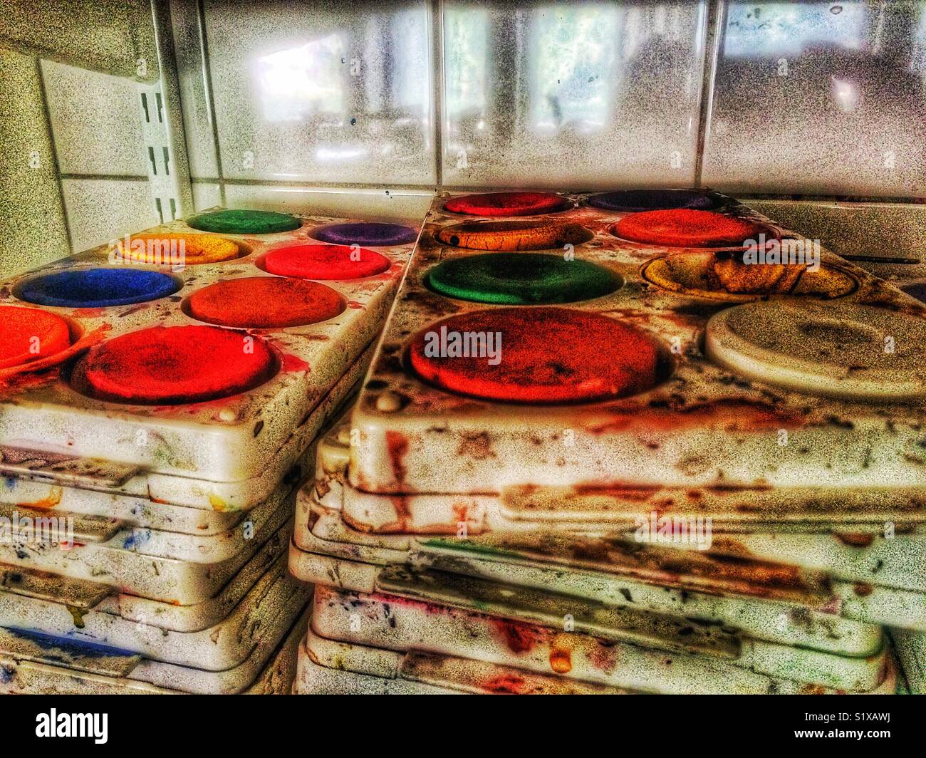 Paintboxes - Smartphone Captured Stock Image