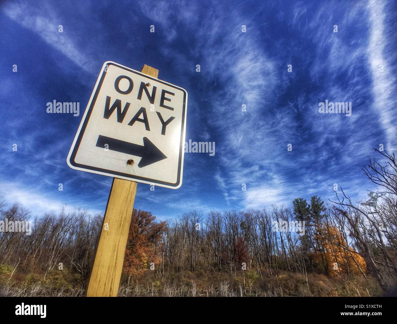 One way sign Stock Photo