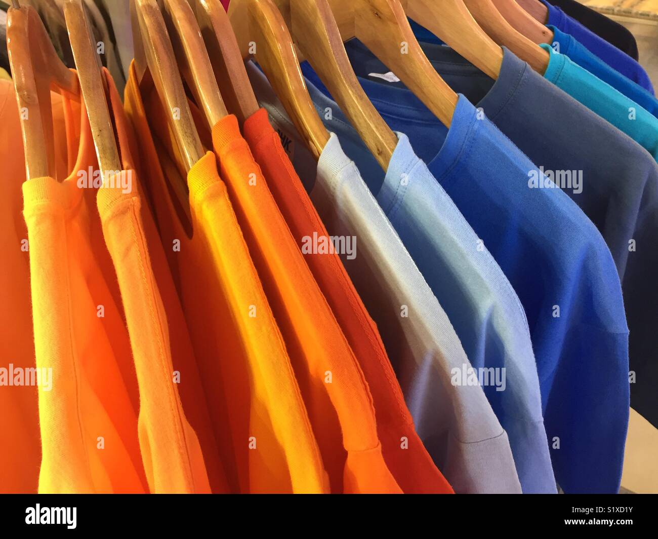 Colorful t shirts Stock Photo - Alamy