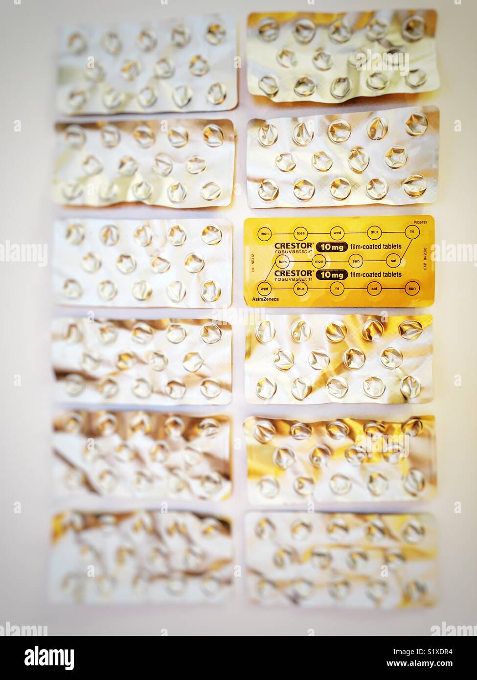 Crestor rosuvastatin - Smartphone Captured Stock Image