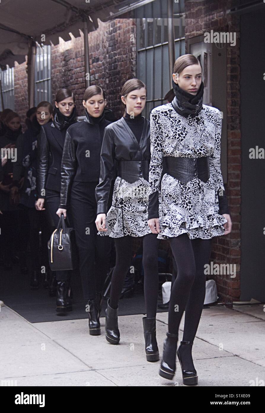 New York Fashion Week Fall Winter. DKNY fashion show Stock Photo