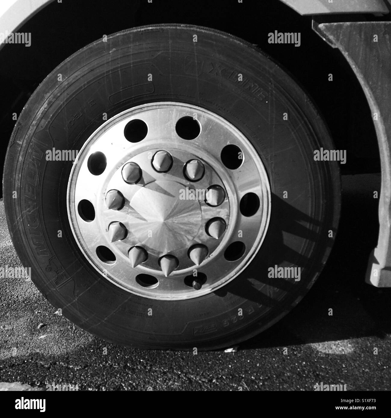 Truck wheel - Smartphone Captured Stock Image