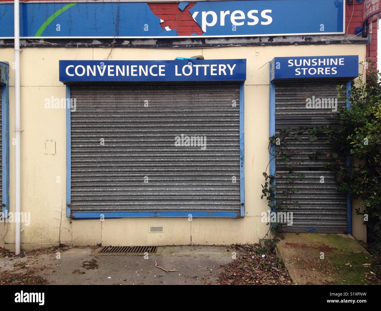 Derelict convenience store - Smartphone Captured Stock Image