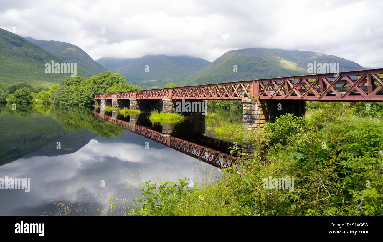 bridge reflection Stock Photo