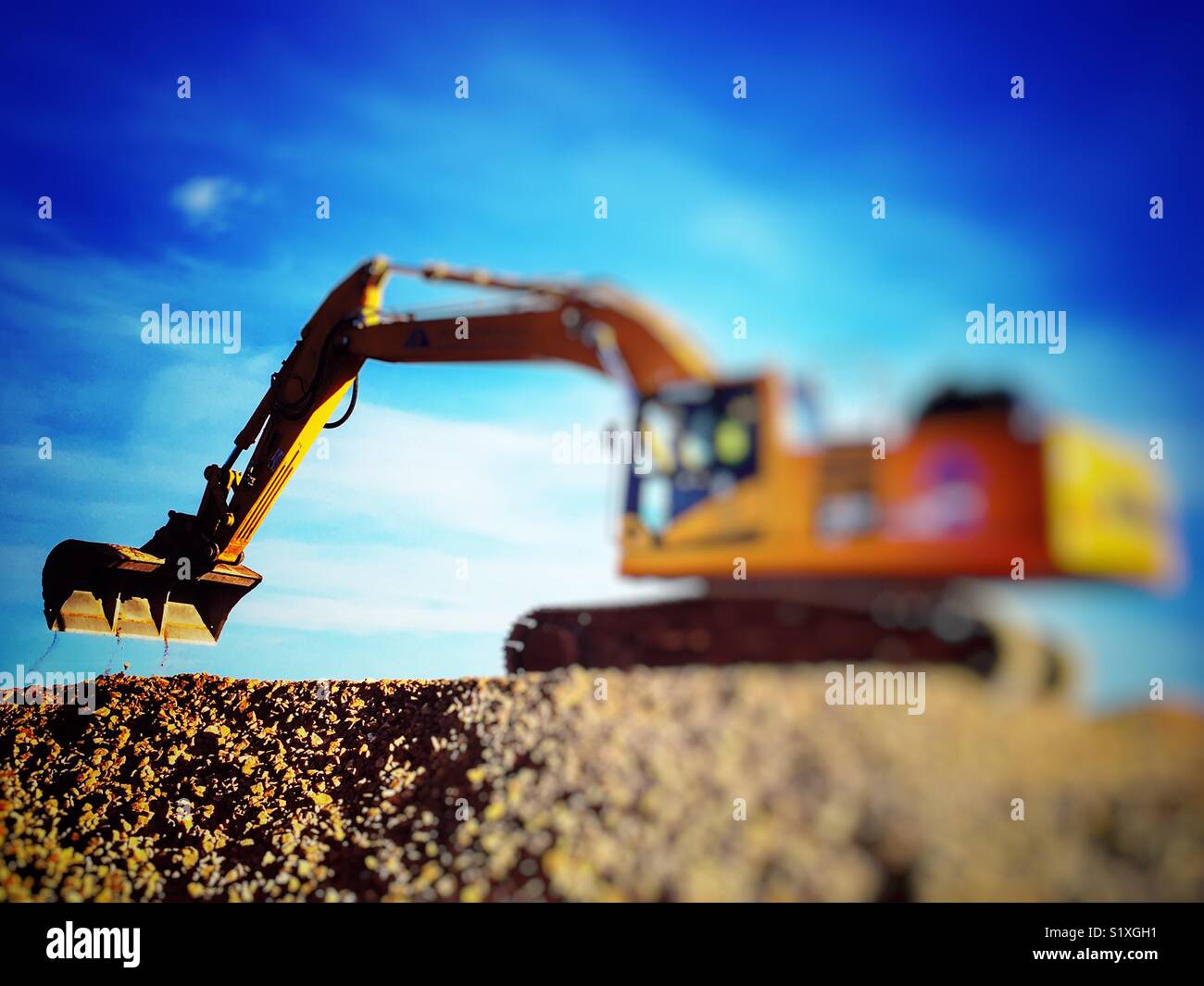Mechanical digger - Smartphone Captured Stock Image