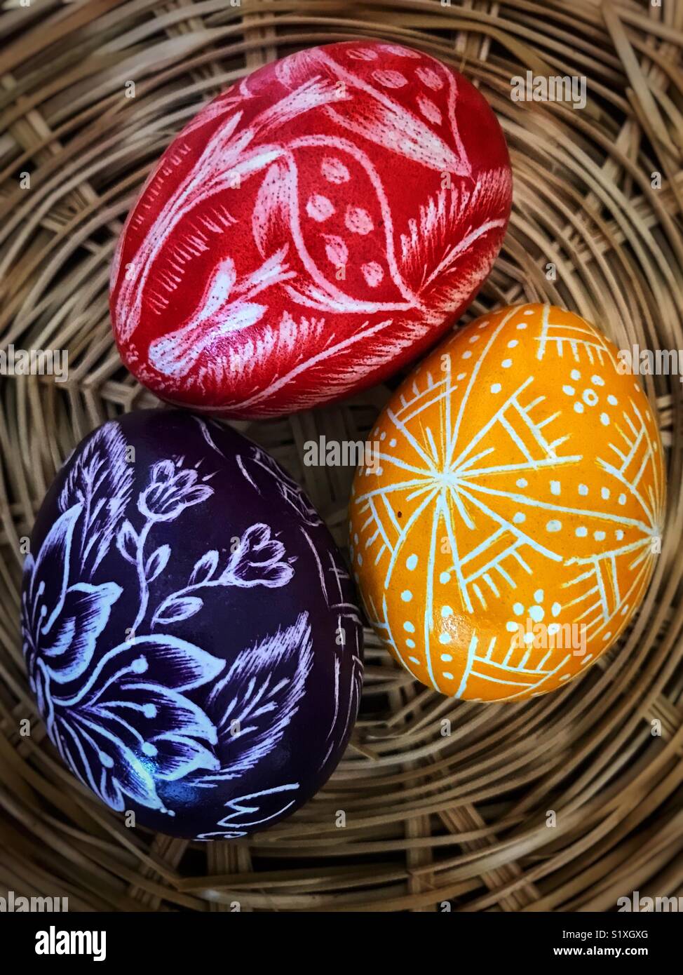 Polish Easter eggs Stock Photo