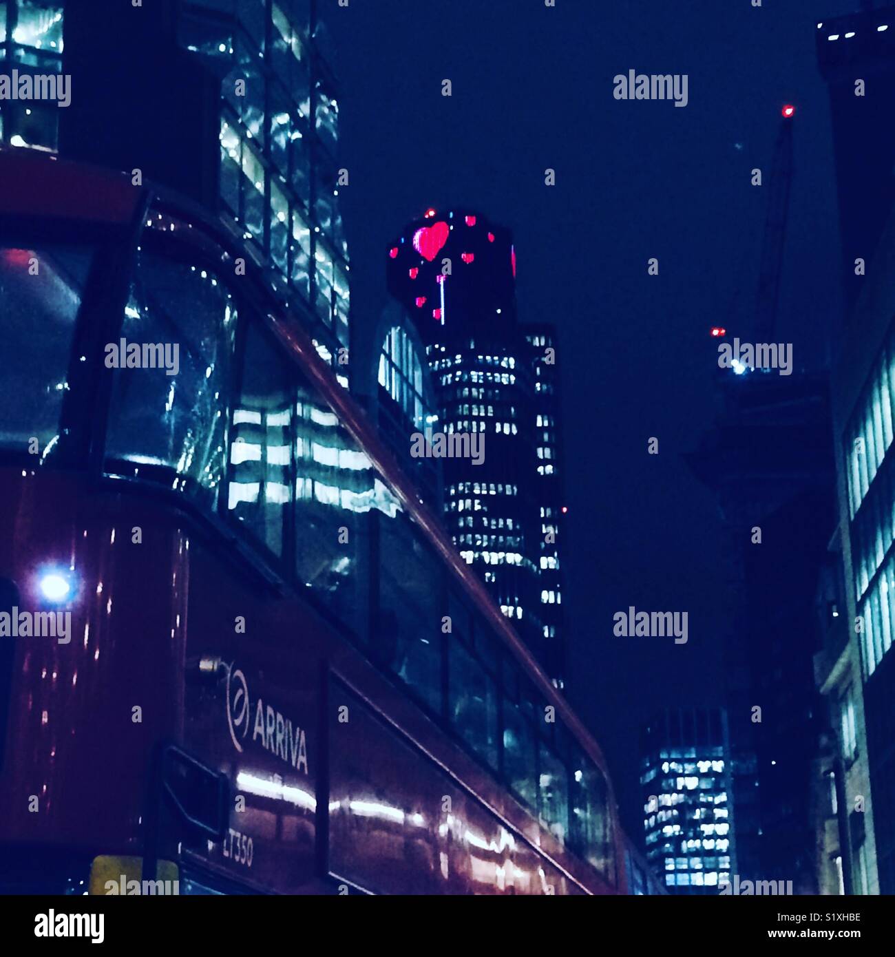 Valentine’s Day in London at night Stock Photo Alamy