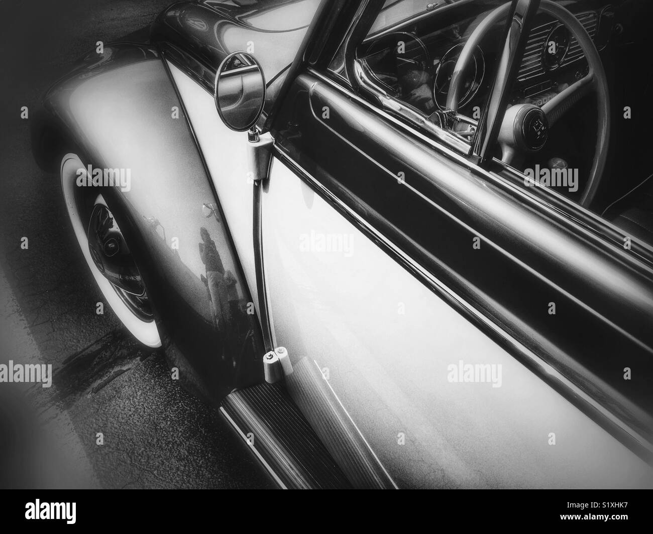 Vintage Volkswagen Beetle Stock Photo