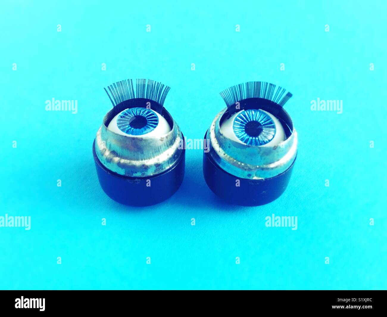 Blue doll eyes Stock Photo Alamy