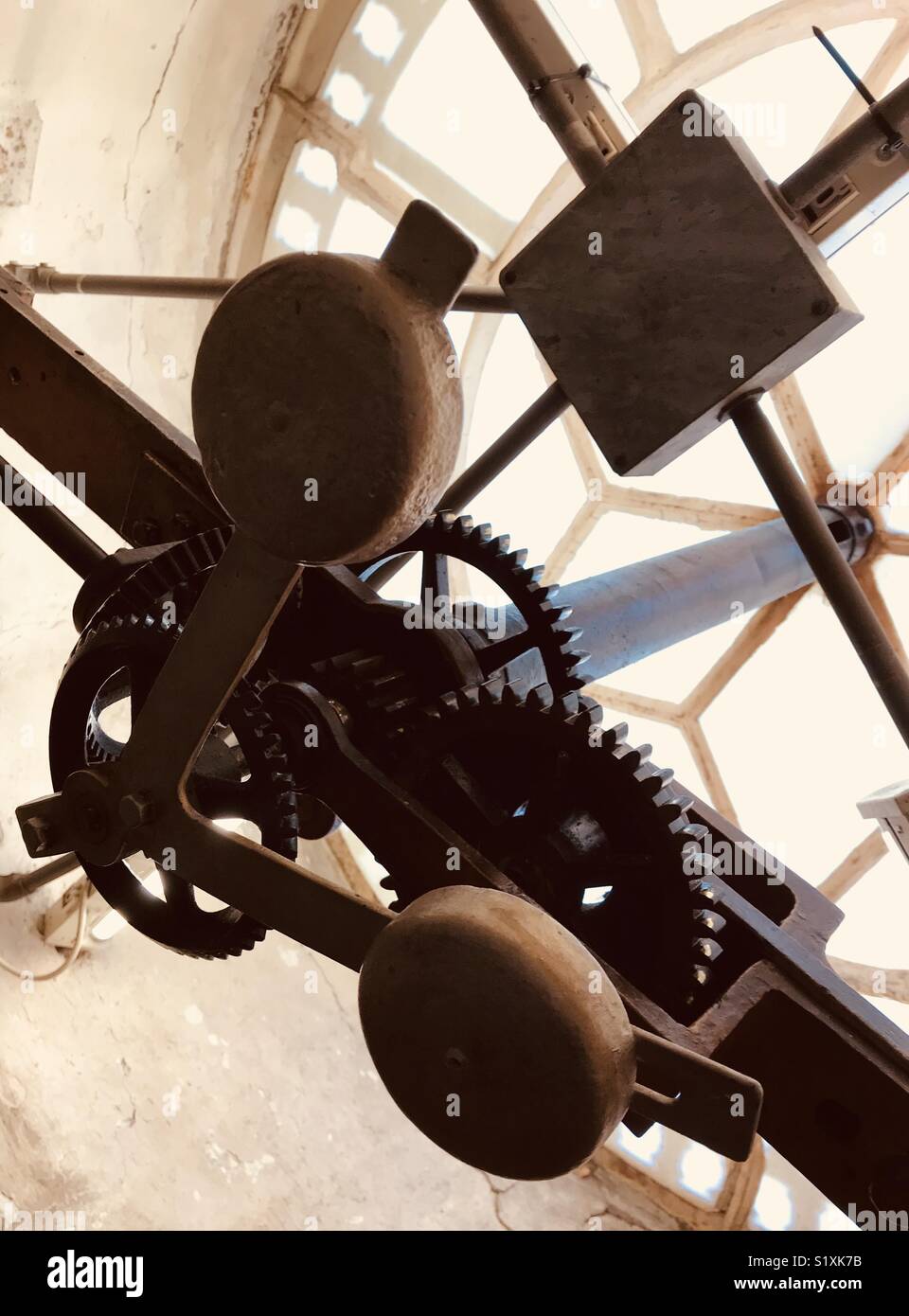 Bath Abbey clock mechanism Stock Photo Alamy