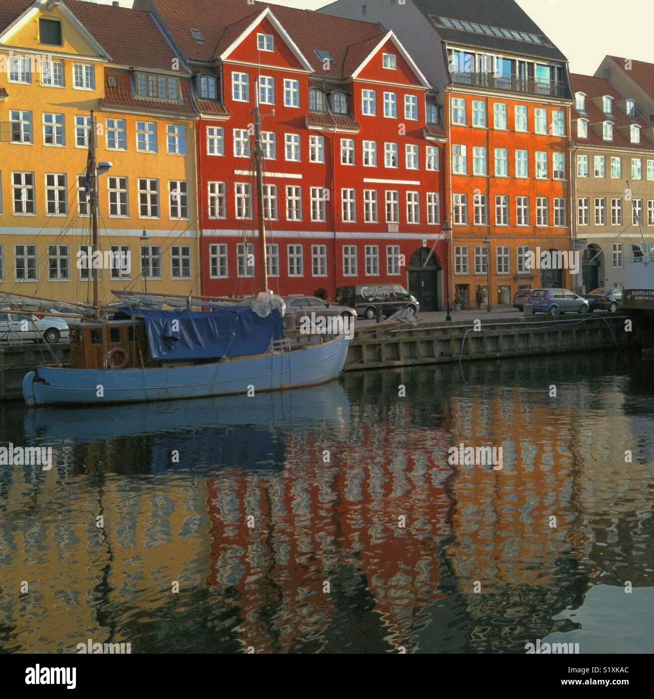 Nyhavn, Copenhagen, Danmark. - Smartphone Captured Stock Image