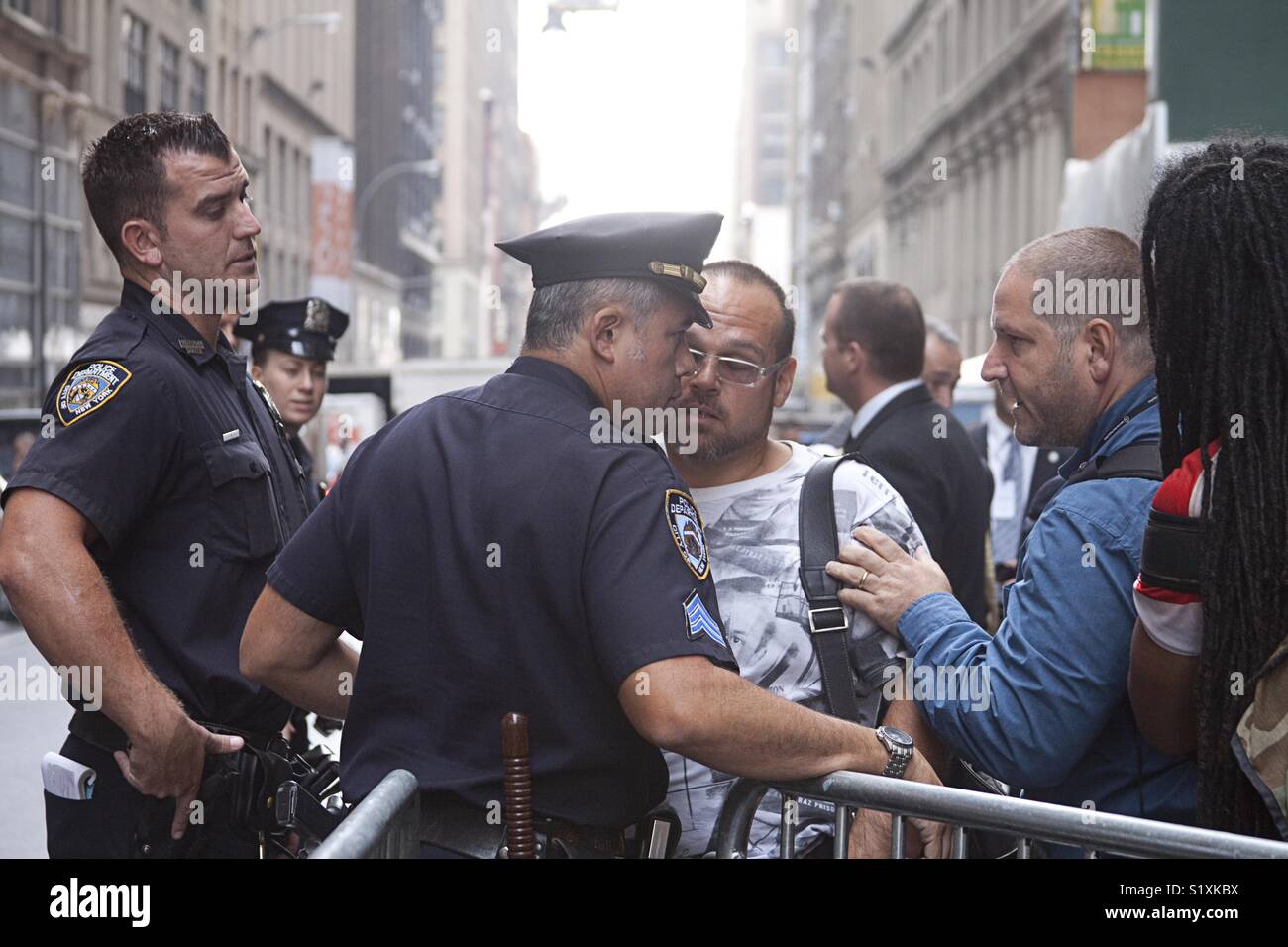New York Police officers - Smartphone Captured Stock Image