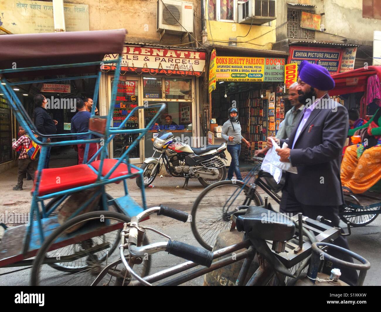 The Paharganj area in Delhi, India - Smartphone Captured Stock Image