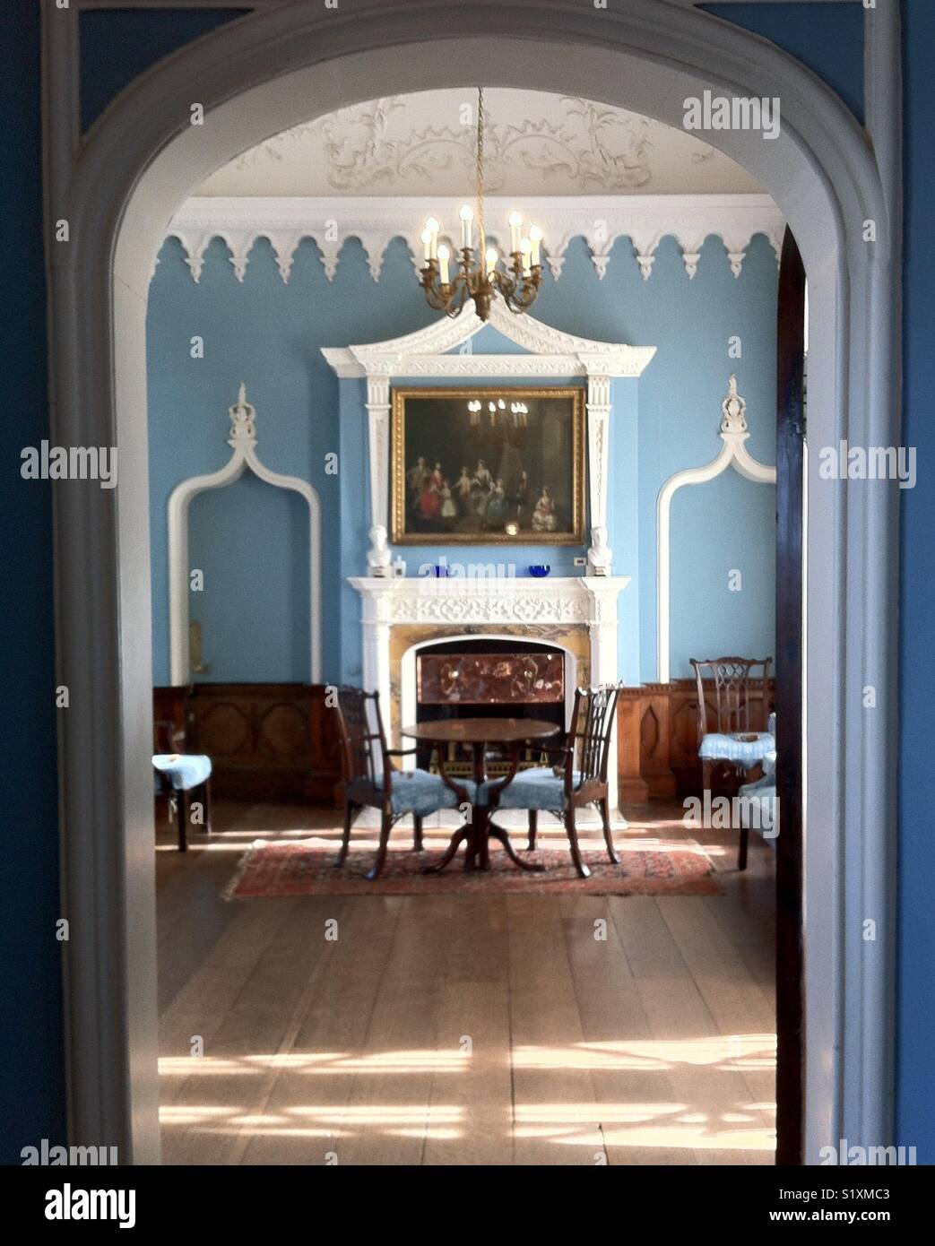 Blue room, Saint Michael’s Mount, Cornwall - Smartphone Captured Stock Image