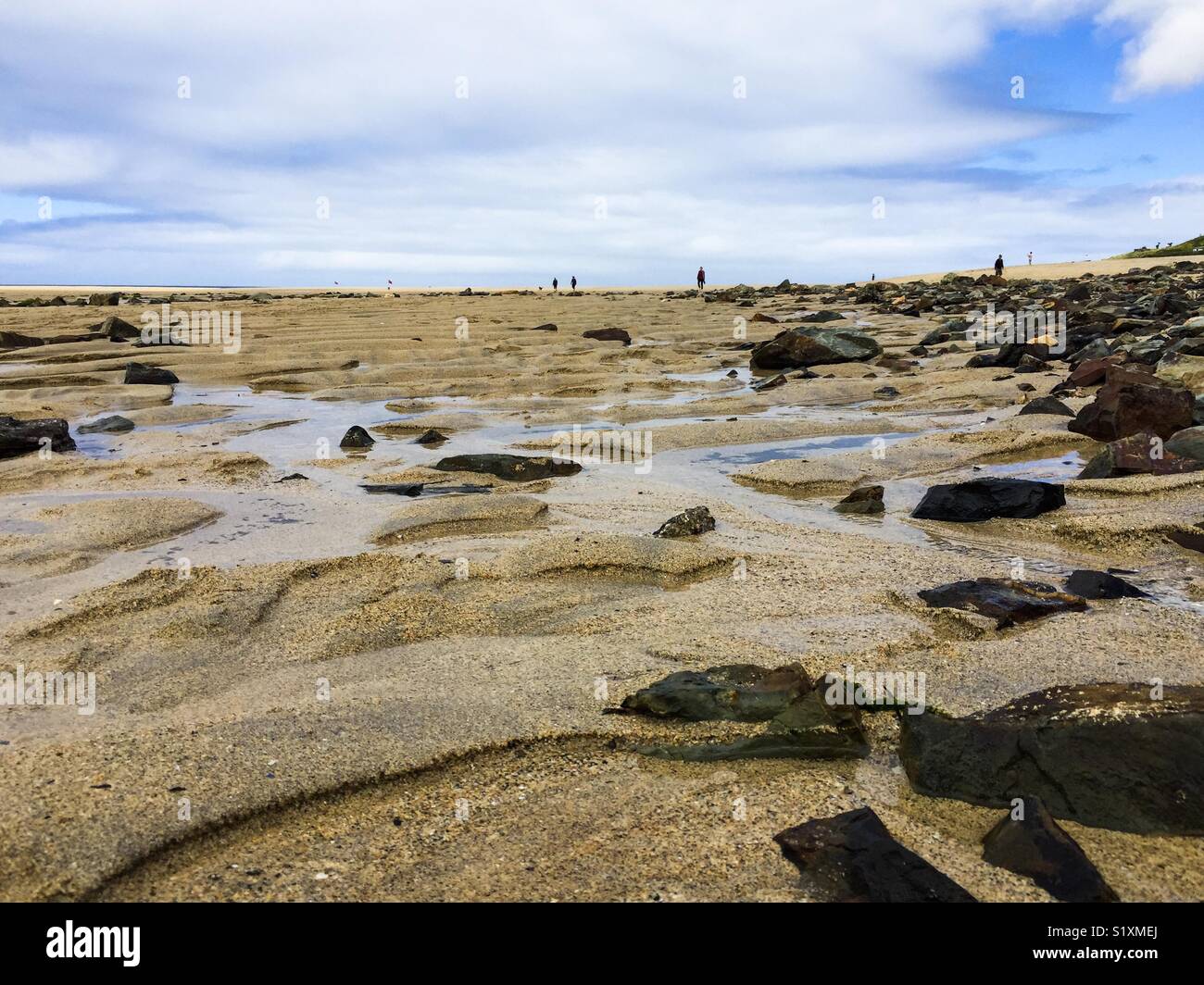 Sandy Rock Pools - Smartphone Captured Stock Image