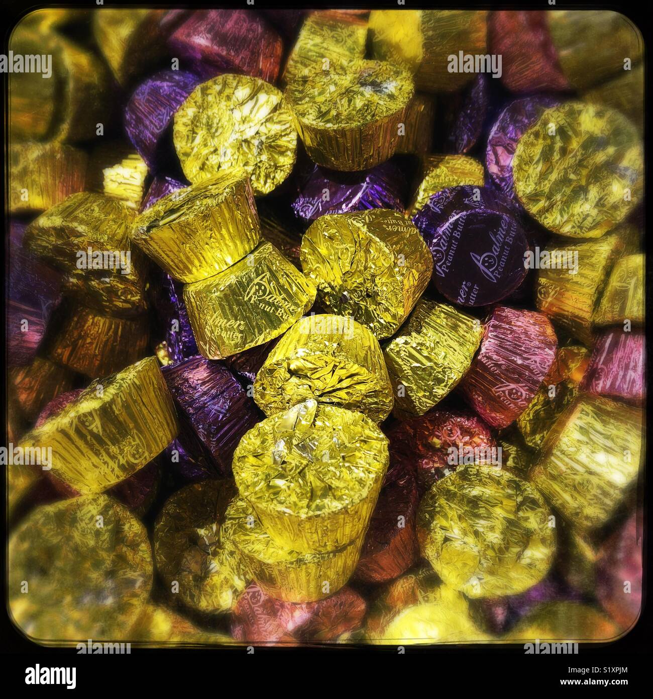 Easter peanut butter cups - Smartphone Captured Stock Image